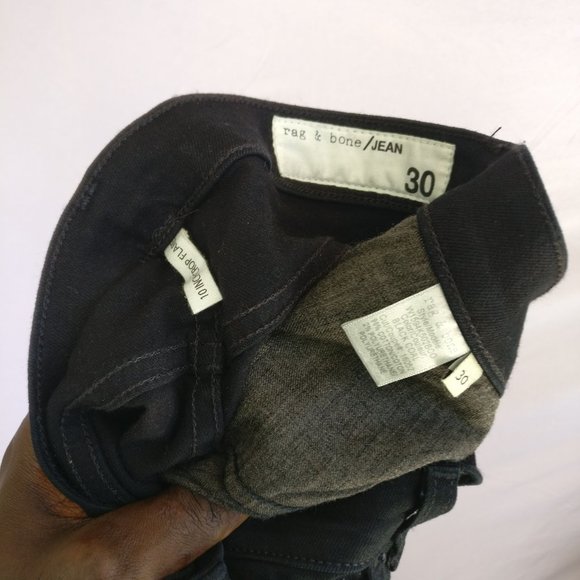 Rag & Bone Cropped Flare jeans size 30w BLACK - Picture 10 of 12